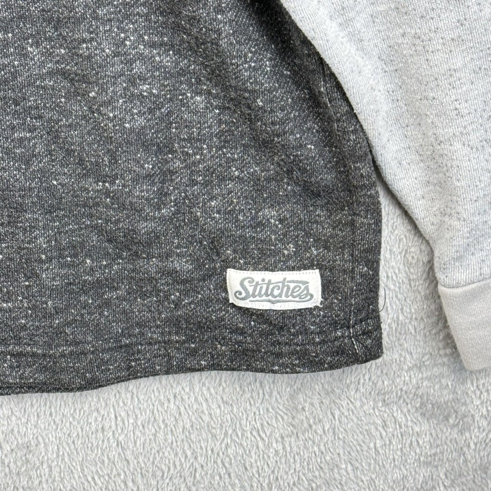 Stitches Pittsburgh Pirates Henley Shirt Mens XL Gray Vintage Logo MLB Sports - Picture 4 of 8